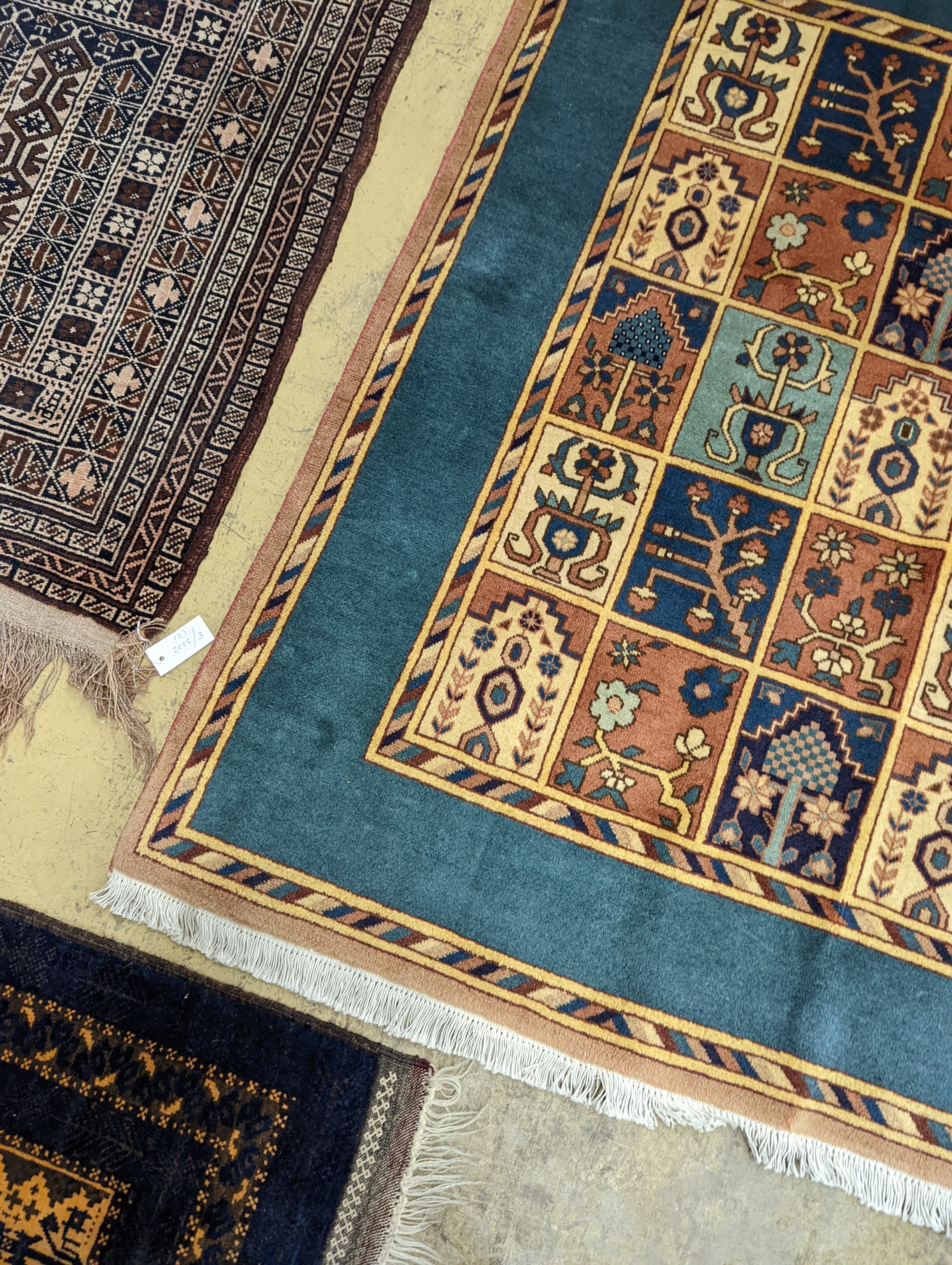 A Shiraz Gabbeh rug, 150 x 138cm